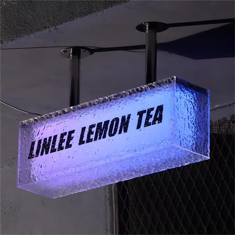 Acrylic Light Box Billboard Outdoor Door Head Luminous Sign Double-Sided Hanging Creative Logo Light Board Customization